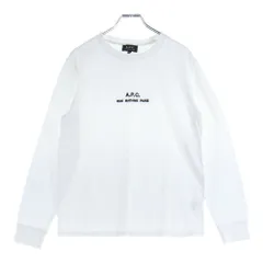 A.P.C (アーペーセー) フロント刺繍ロゴ クルーネック長袖Tシャツカットソー ホワイト 25082-1-93304のサムネイル