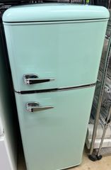 ◆IRIS OHYAMA レトロ冷蔵庫 114L ライトグリーン PRR-122D-LG
