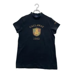 中古 レディース キャロウェイ Callaway 半袖シャツ LL 黒 ブラック モックネック ハイネック 2023年モデル