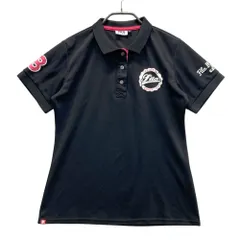 サイズ：L FILA GOLF フィラゴルフ  半袖ポロシャツ  ブラック系 [240101545705] ゴルフウェア レディース ストスト
