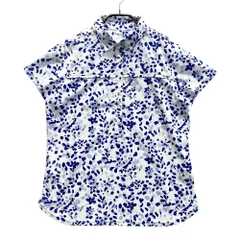 サイズ：L CALLAWAY キャロウェイ 241-0134300 半袖ポロシャツ 総柄 ホワイト系 [240101545732] ゴルフウェア レディース ストスト