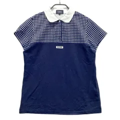 サイズ：2 PEARLY GATES パーリーゲイツ  半袖ポロシャツ チェック柄 ネイビー系 [240101546361] ゴルフウェア レディース ストスト