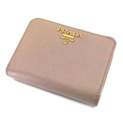 訳アリ☆PRADA サフィアーノ 二つ折り財布 1ML225 ピンクベージュ