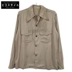 60's ビンテージ　レーヨン ギャバジン　開襟 オープンカラーシャツ　ナス紺 60's ビンテージ レーヨン ギャバジン 開襟 オープンカラーシャツ ナス