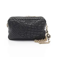 ジャンニ・ヴェルサーチ Gianni Versace ショルダーバッグ ブラック レザー チェーンショルダーバッグ レディース Used Aのサムネイル