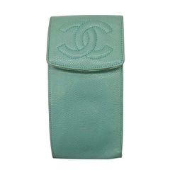 CHANEL シャネル ペンケース メガネケース キャビア グリーン系 5番台 緑 レディース メンズ 小物