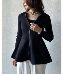 シソラス sysorus ペプラムジップカーディガンジャケット　新品未使用 おまけ付きSYSORUS（シソラス）ぺプラムカーディガンLUGER by akko3839