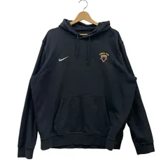 NIKE ナイキ パーカー フーディー プルオーバー 企業ロゴ刺繍 ワンポイント刺繡 オーバーサイズ ビッグシルエット エジプト製 XLサイズ ブラック