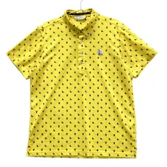 サイズ：LL AND PER SE アンパスィ  半袖ポロシャツ ボタンダウン 総柄 イエロー系 [240101545953] ゴルフウェア メンズ ストスト