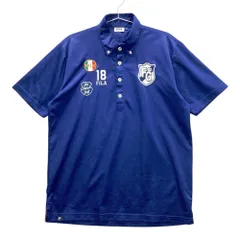 サイズ：LL FILA GOLF フィラゴルフ  半袖ポロシャツ ボタンダウン  ネイビー系 [240101546065] ゴルフウェア メンズ ストスト