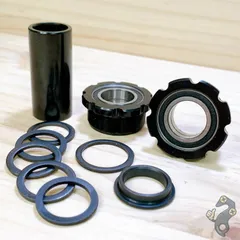 POLSO EURO BB BMX用 ボトムブラケット ねじ式 BBキット 19mmスピンドル対応 ブラック 軽量 高精度ベアリング スペーサー付 カスタム メンテナンスにのサムネイル