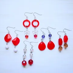 ピアス　５点セット　レッド　まとめ売り　赤　お得　プチプラ　低価格　大人可愛い　セット売り