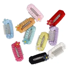 新品 ペットヘアピン 小型犬用ヘアピン ペットヘアクリップ 猫犬用ヘアピン ヘアアクセサリー ペット髪飾り 髪留め 髪束ね ポリエステル素材 かわいい おしゃれ 10個 ヘアアクセサリー