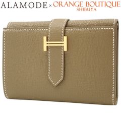 HERMES(エルメス) ベアンコンビネ エトープ/エトゥープ グレージュ シェーブル ゴールド金具 B刻印 コンパクトウォレット 三つ折り 3つ折り ミニウォレット 小物 財布 レディース 40802163678【中古】【アラモード】 HERMES(エルメス) ベアンコンビネ エトープ/エトゥープ グレージュ