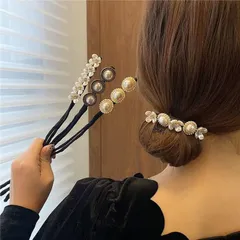 新品 4個入りシニヨンメーカー デフトバン お団子ヘアメーカー リボン デフトバンド ヘアアクセ デフトバンド