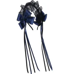 新品 【Angelicate】ヘッドドレス ロリータ カチューシャ コスプレ 黒 赤 ネイビー ブラック レッド ブルー 仮装 ハロウィン ゴスロリ レース リボン