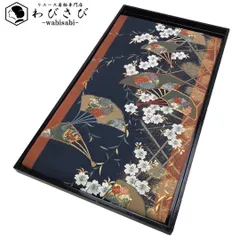 袋帯 唐織 美しい花柄 桜 萩 楓 竹 金糸 印度藍色 O-1973