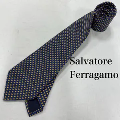 Salvatore Ferragamo サルヴァトーレフェラガモ ネクタイ シルク イタリア製 鳥 総柄