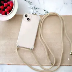 iPhone13mini ケース iPhone11 ケース iPhone14 ケース インスタ映え ショルダー スマホショルダー スマホバッグ ベージュ ショルダー　スマホケース スマホカバー 可愛い チェーン iPhoneケース ショルダーケース 