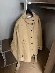 新品) ハーフ トレンチコート マウンテンパーカー_ベージュ