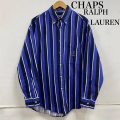 CHAPSRALPHLAUREN チャップスラルフローレン シャツ、ブラウス 長袖 80's ボタンダウン マルチストライプ スクールロゴ 長袖 トルコ製 ヴィンテージ オールド