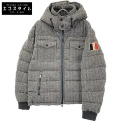 MONCLER　モンクレール　ツイード　ヘリンボーン　ダウンジャケット　2 MONCLER（モンクレール） グレー CHIMAY ヘリンボーン ツイード ダウン