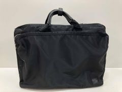 PRADA 三角プレートロゴ ナイロンサフィアーノレザーブリーフケース 黒