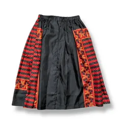 13aw TRICOT COMME des GARCONS design skirt 転写デザインスカート ブラック レッド イエロー トリコットコムデギャルソン 