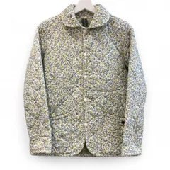 美品 LAVENHAM ラベンハム リバティ コーデュロイ キルティングジャケット イエロー、グリーン サイズ36 イギリス製 リバティプリント 丸襟 アウター 中綿 レディース 冬 ゴーゴー古着マルイ草加店2309