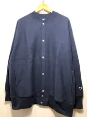 051120 champion MIN-NANO REVERSE WEAVE スウェット カーディガン XL スナップボタン ジャケット トレーナー ネイビー C8-A035 チャンピオン ミンナノ