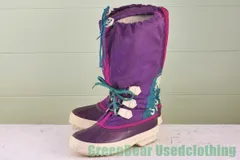 S214 カナダ製 SOREL ビンテージ スノーブーツ ナイロン ムラサキ レディース 5W 23cm