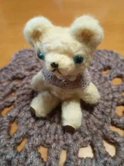 ハンドメイド　羊毛フェルト　クマのぬいぐるみ