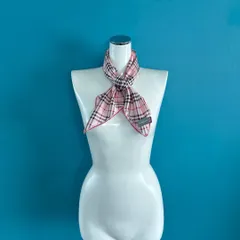 未使用品 バーバリー ピンクノバチェック スカーフ 絹50% 綿50% 57cm