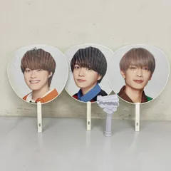 なにわ男子 ジャンボうちわ＆ペンライトセット 大橋和也 高橋恭平 西畑大吾 POPMALL LIVE TOUR 2023アイドルグッズ  マルチカラー 中古