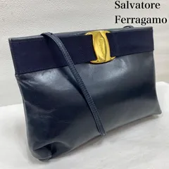 Salvatore Ferragamo サルヴァトーレフェラガモ ショルダーバッグ オールド ヴィンテージ ヴァラ レザー クラッチバッグ ショルダーバッグ 斜め掛け ゴールド金具