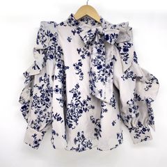 SNIDEL フロッキーオーガンジーシースルーブラウス - メルカリ