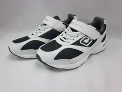 ジュニアスニーカー　キッズスニーカー　アサヒ クーガー J003WS　ASAHI  アサヒシューズ　防水   3E 　子供靴　マジックテープ　ゴム紐　運動靴　ホワイト/ネイビー　23.5㎝