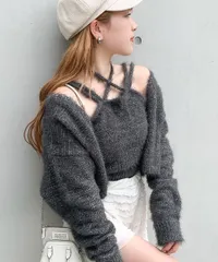 レディース　XL 秋冬　クラシカルエルフ　チョーカーニット　メランジアンサンブル