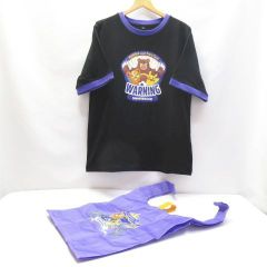 サンフレッチェ広島 ポケモンセンター ヒロシマ Tシャツ エコバッグ リンガーTシャツ Lサイズ 黒 ブラック ポケモン ピカチュウ RINGUMA エコバッグ  紫 ポケットモンスターE357Z