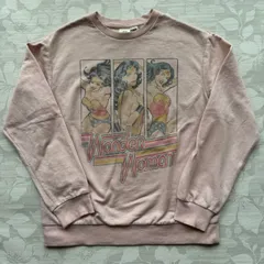 H&M DCコミックス ワンダーウーマン グラフィックプリントスウェット ピンク XS