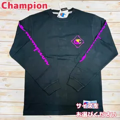 チャンピオン　長袖プリントTシャツ　黒　新品【サイズをお選びください】