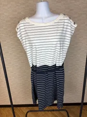 TOMMY HILFIGER ワンピース Lサイズ ボーダー マリン ストライプ 新品タグ付 トミーヒルフィガー