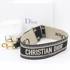 ITFAW3JNX3FI 未使用 Dior ディオール エンブロイダリー ショルダーストラップ バッグ ブラック アンティークゴールドトーン