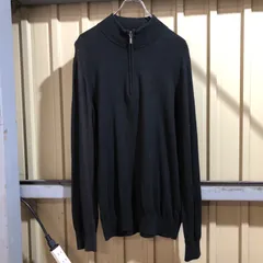 665 L.L.Bean ハーフジップ セーター ブラック M エルエルビーン ニット アウトドア  無地 古着卸 アメリカ仕入