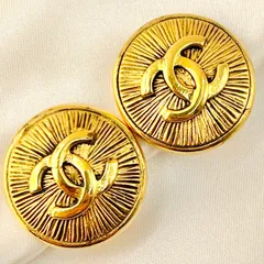 シャネル ヴィンテージ イヤリング ココマーク ラウンド型 コメ有