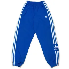 古着 adidas アディダス トラックパンツ ナイロンパンツ トレフォイルロゴ 3ライン ブルー XS 259-262