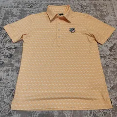 Callaway　キャロウェイ　ポロシャツ　半袖　Mサイズ　オレンジ　GOLF　ゴルフウェア　ゴルフ　メンズ　トップス　中古　古着