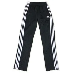 古着 adidas アディダス トラックパンツ トレフォイルロゴ 3ライン ブラック 100サイズ 259-267