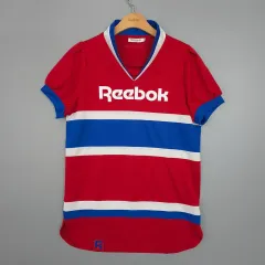 リーボック Reebok Classic ユニオンジャック ストライプ ジャージ Tシャツ レッド 85 (レディース)