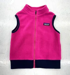 【盛岡82-0050】Patagonia パタゴニア Kids フリースベスト 2T ピンク【中古/60】【キッズ】